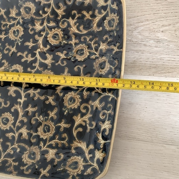 VINTAGE CHINESE PORCELAIN plate COBALT BLUE‎ & GOLD home decor chinoiserie - Picture 5 of 9